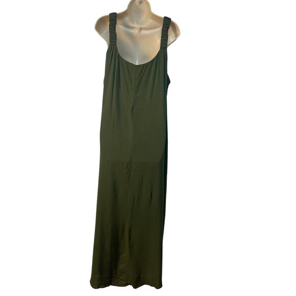Vince Camuto Sleeveless Summer Maxi Dress Side Slits Large Olympic Green NWT - Picture 2 of 10